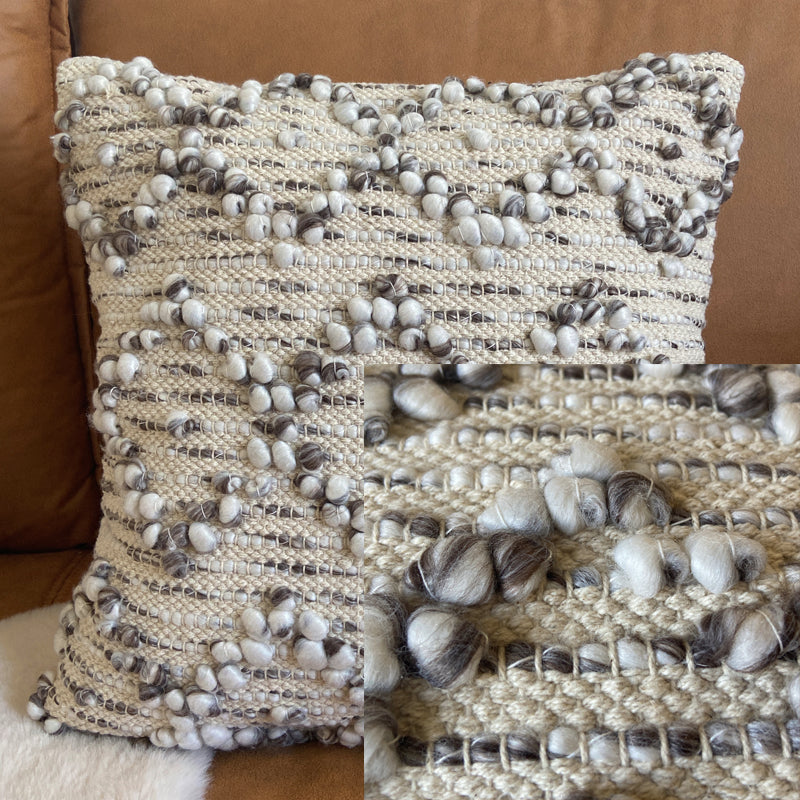 Handwoven Cotton Throw Pillow Cover