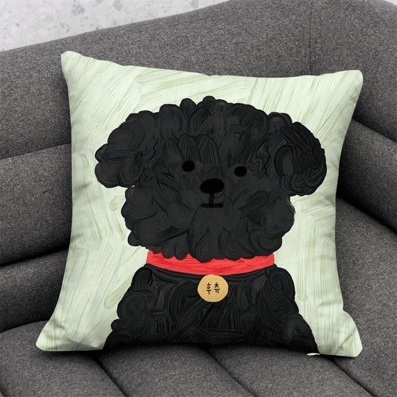 Cartoon Dog Throw Pillow