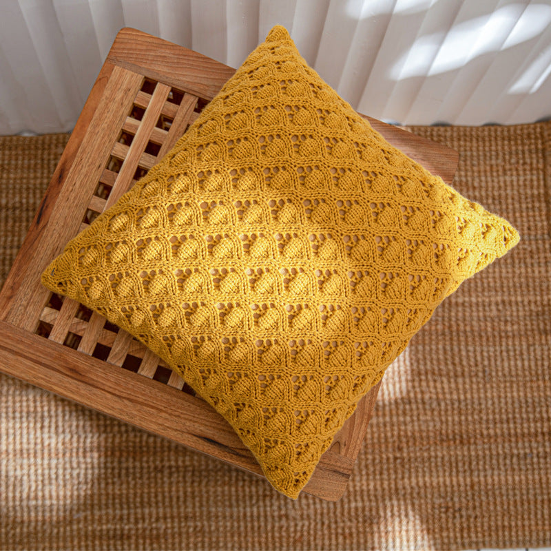 Ringer Hole Throw Pillow Cover
