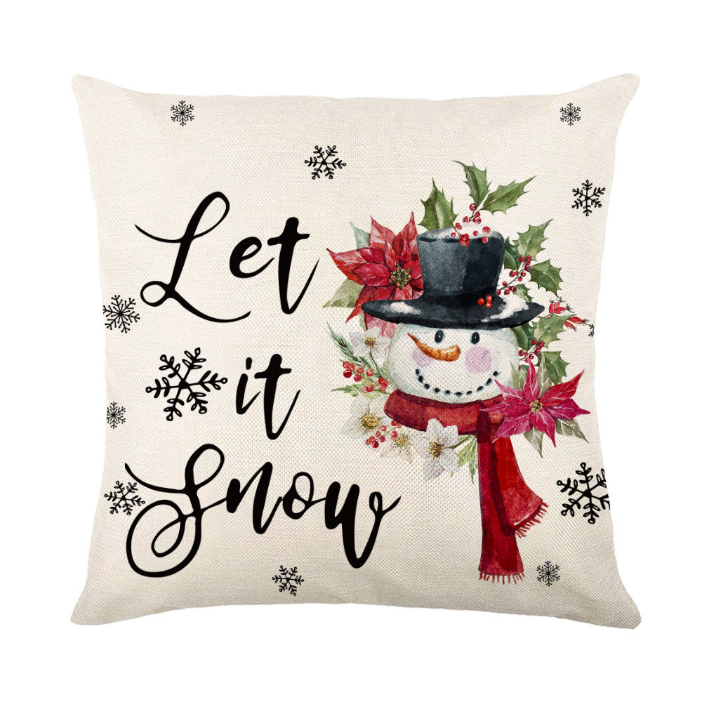 Snowflake Christmas Throw Pillow Cover