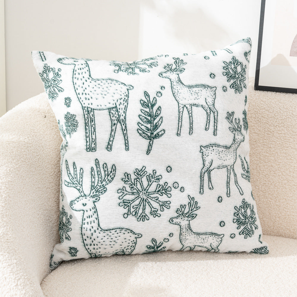 Christmas Elk Pillow Cover