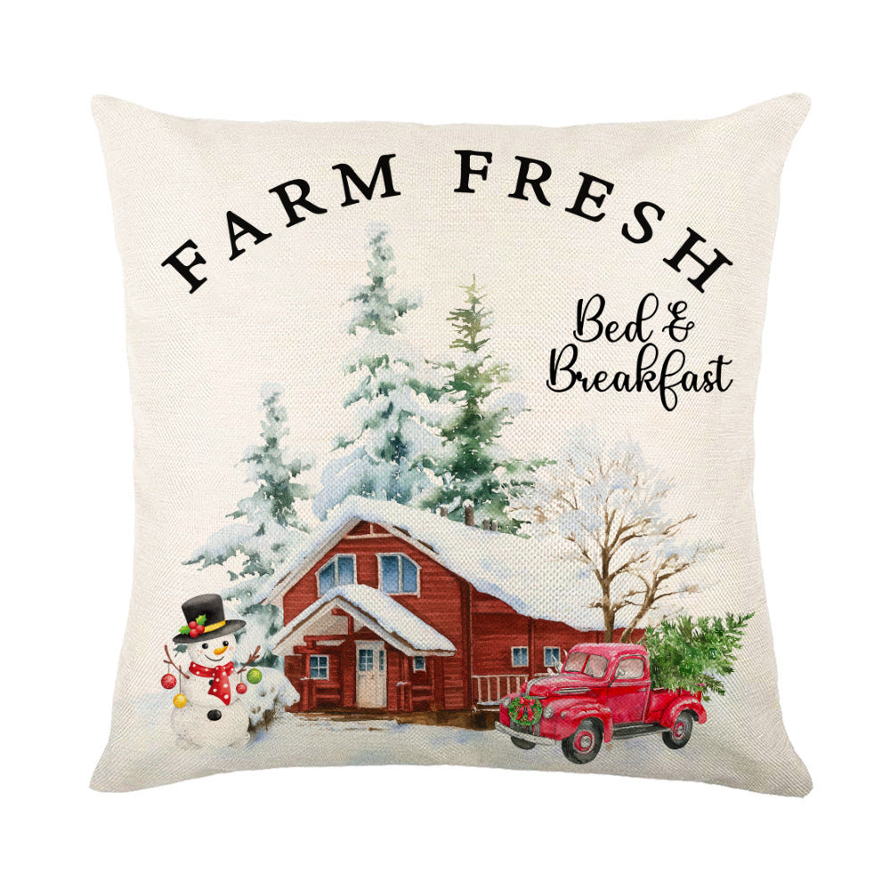 Snowflake Christmas Throw Pillow Cover
