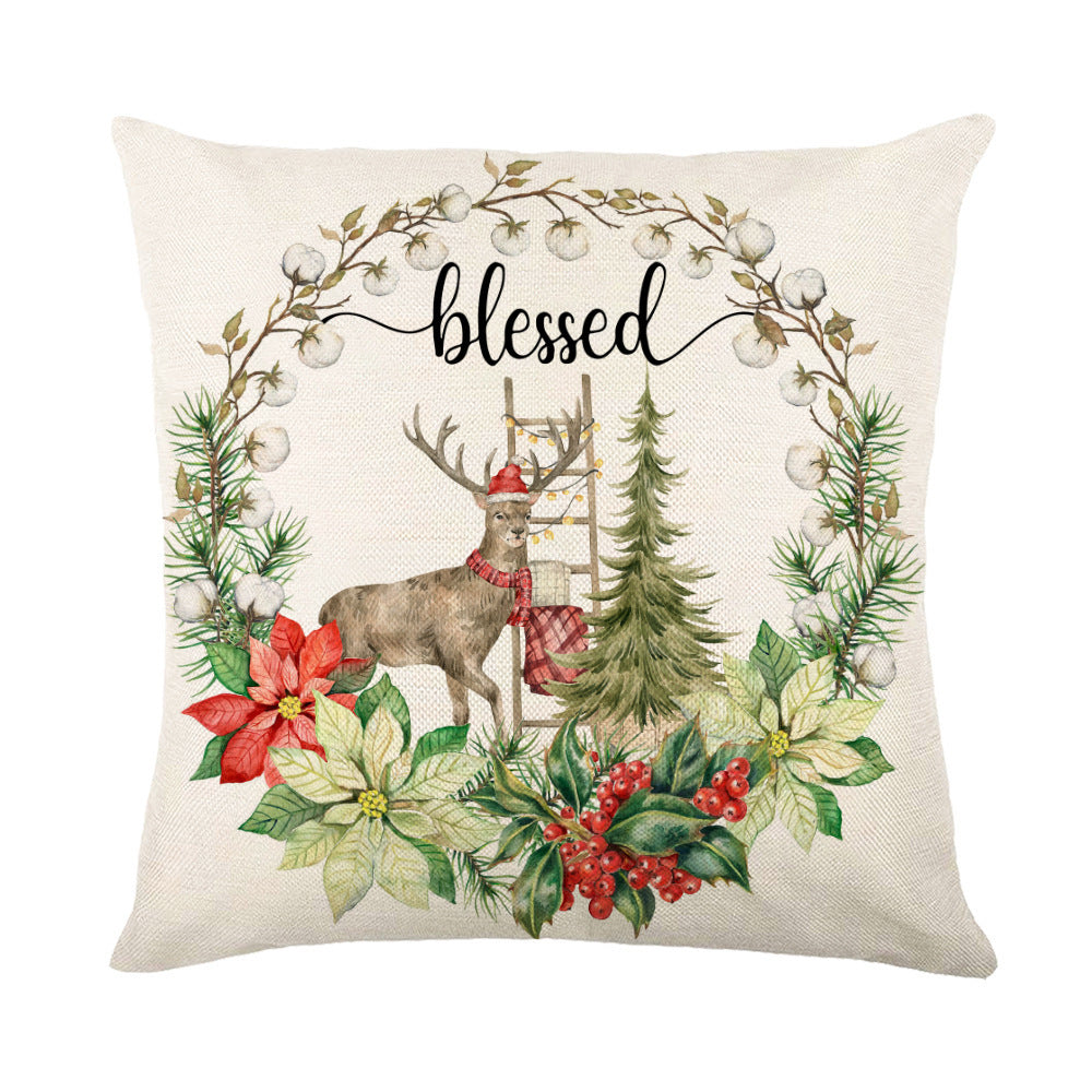 Snowflake Christmas Throw Pillow Cover