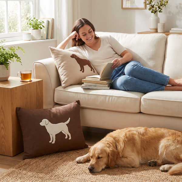 Canvas Dog & Cat Throw Pillow